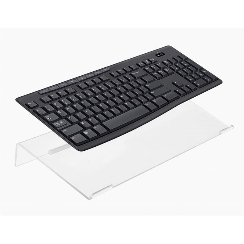 Transparent Acrylic Keyboard Display Stand Tilted Acrylic Computer Riser Keyboard Support Tray