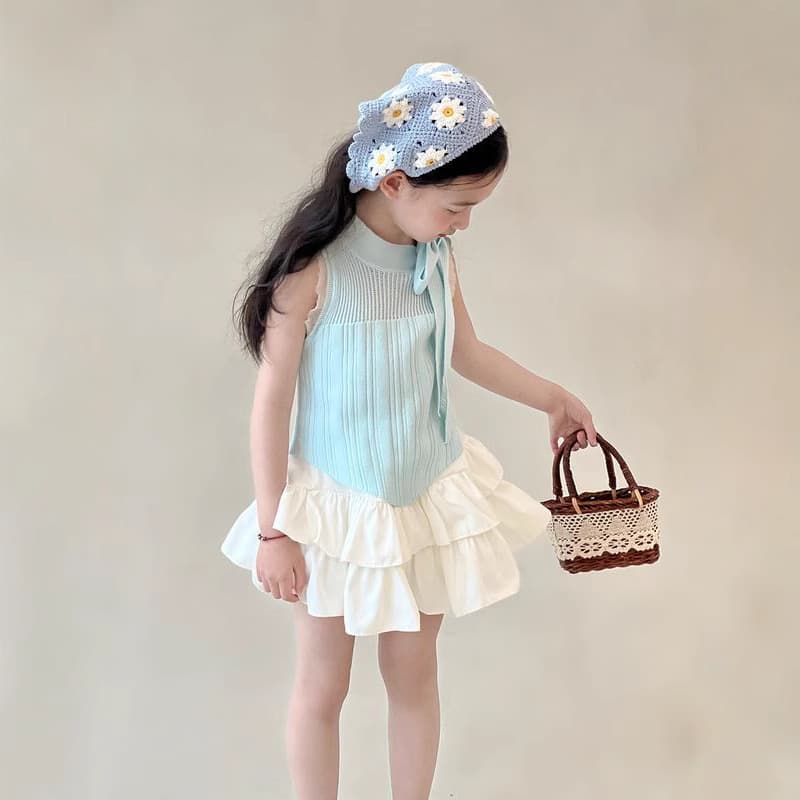 Girls' Cake Skirt Summer Princess Style Kids Skirt Baby Pleated Short Skirt Fashionable Trendy Summer Half Skirt
