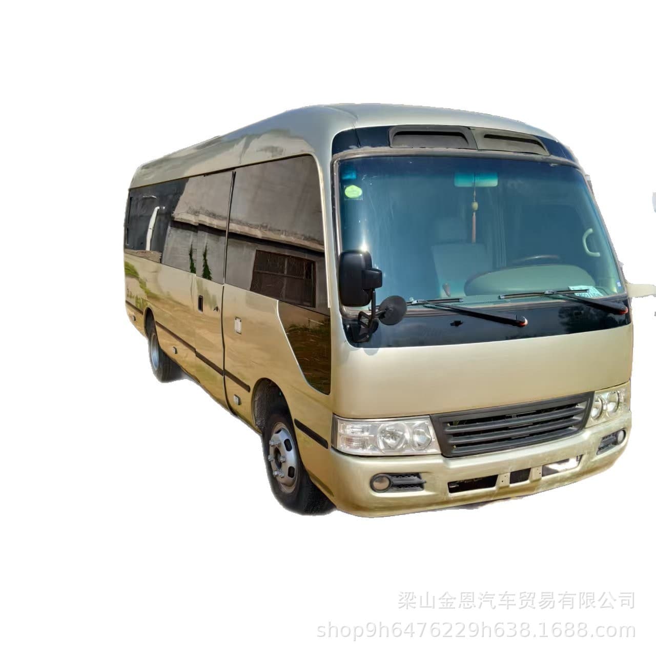 Export Premium 13-23 Seater Addable Seats Toyota Coaster Business Vehicle Minibus Medium Luxury Cabin