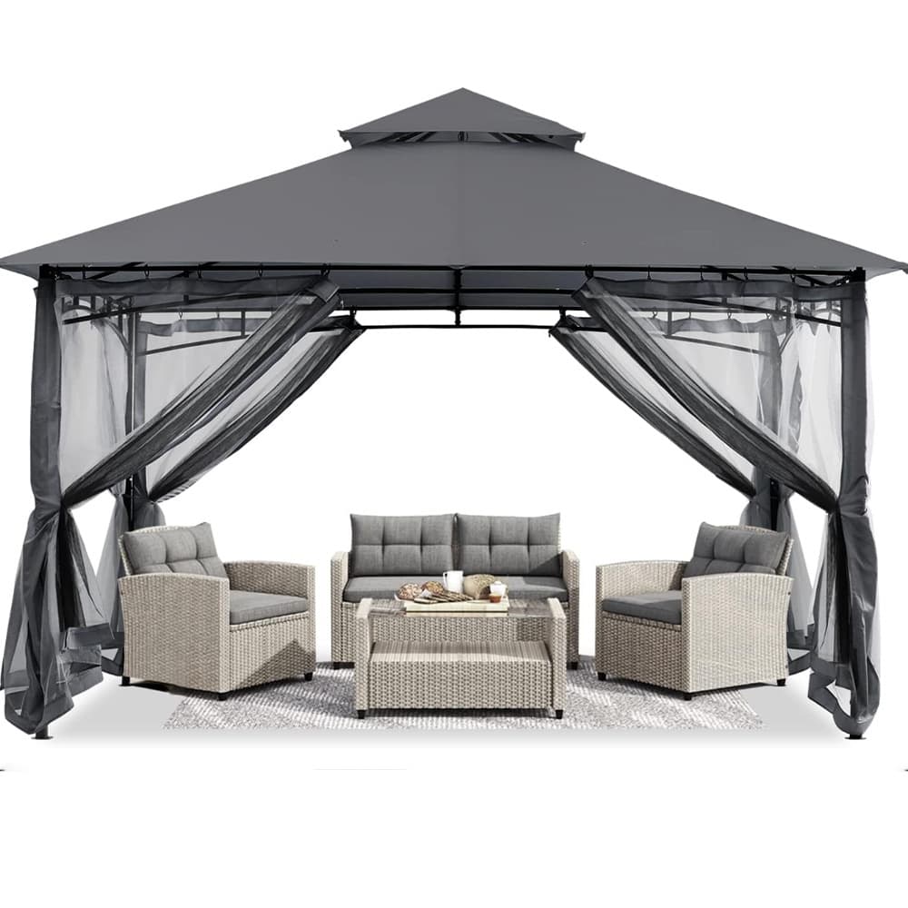 10*10FT Iron Tent Mosquito Net Gazebo, Outdoor Mosquito Netting for Garden, Factory Direct 3m Size
