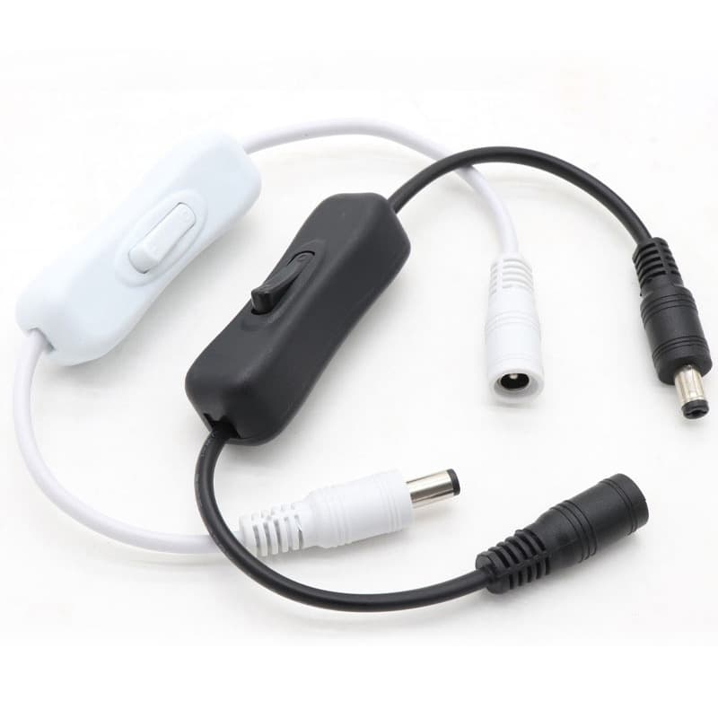 USB Switch Cable White DC Switch Cable 5.5*2.1 DC Switch Cable Black LED Strip Switch Cable