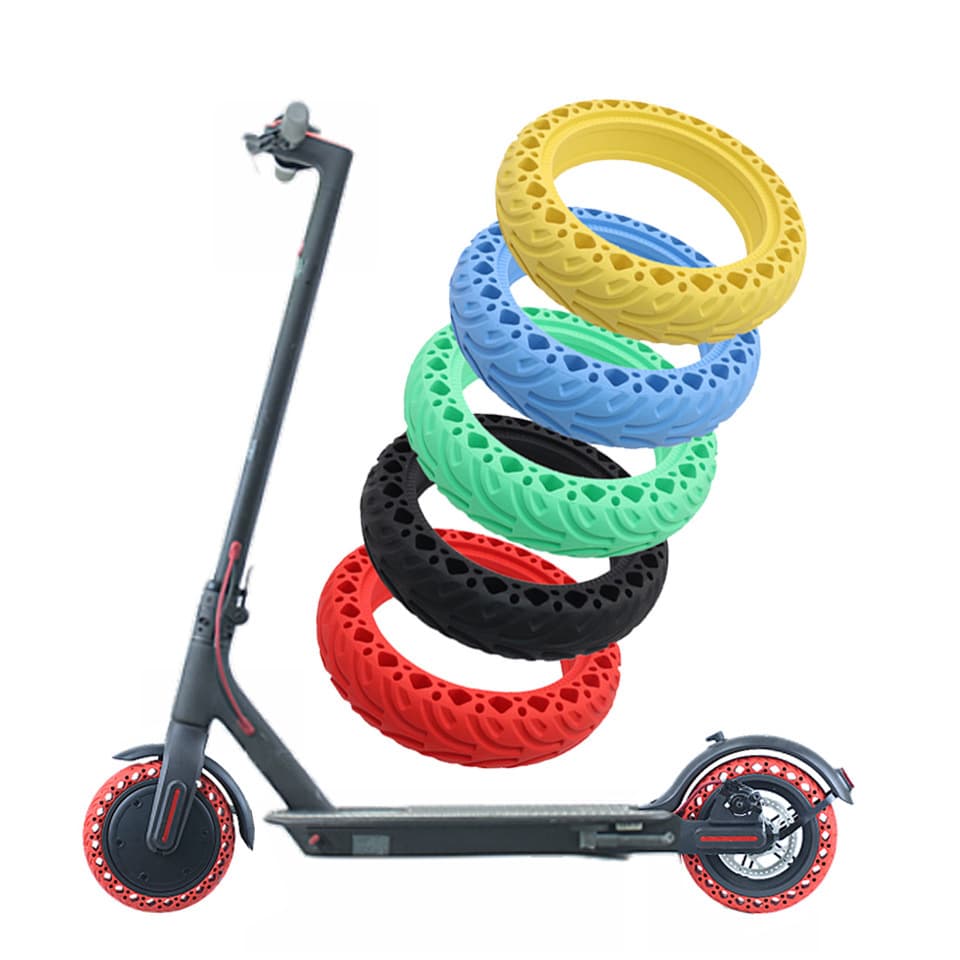 8.5-inch explosion-proof and shock-absorbing rubber tires; 8.5*2.0 Xiaomi electric scooter rubber tread tires.