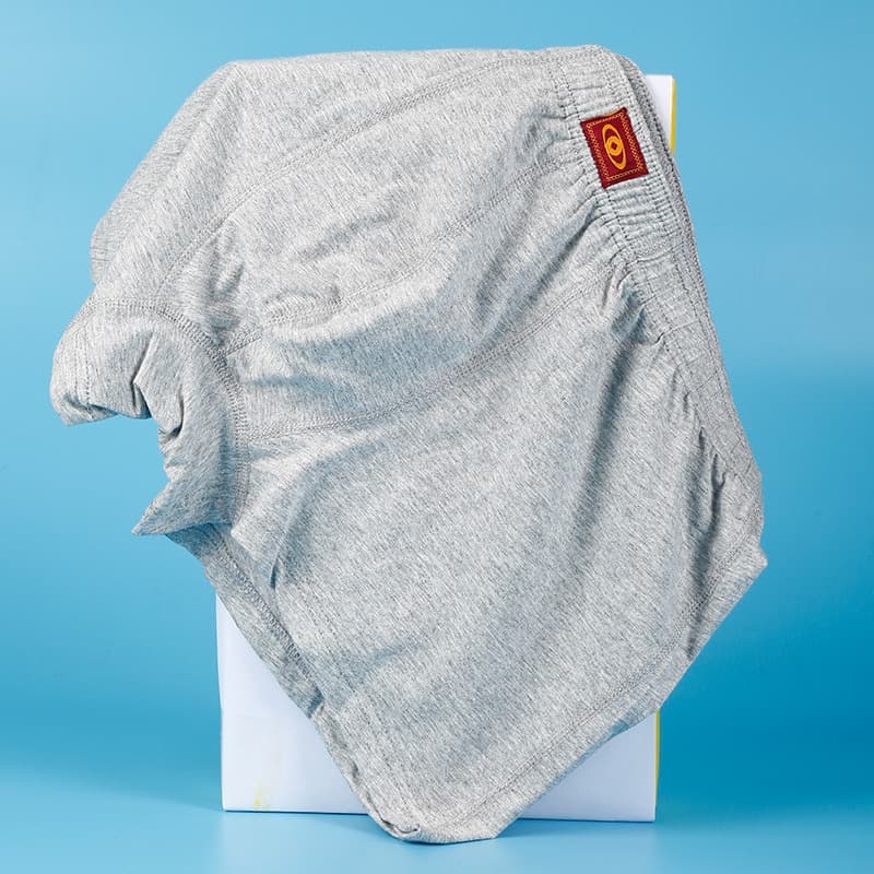 HAOSHIHE Men's Underwear Solid Color Boxer Briefs Loose Breathable Mid-High Waist Underwear Wholesale