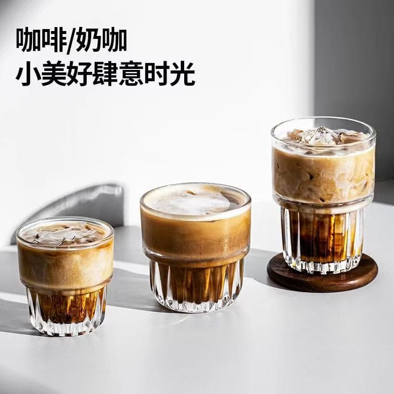 Transparent Cold Brew Glass Cup, Iced Coffee Cup, Latte Cup, Beverage Cup, Beer Cup, Stackable Shot Glass, Cold Brew Cup