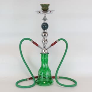 Cross-border Hot Selling Arabic Hookah Single/Double Tube Glass Hookah Shisha Full Set
