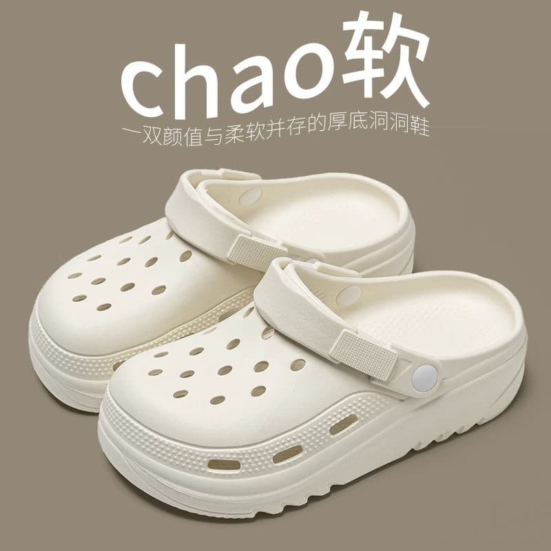 New summer style clogs for women, beach shoes, outdoor wear, men's flip-flops, sandals, women's closed-toe slippers.