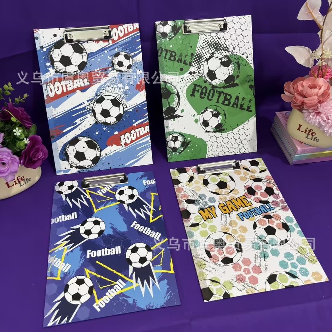 Foreign trade new product World Cup A4 board clip creative primary school student writing pad test paper clip note drawing board file clip board