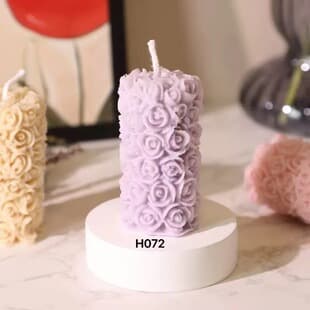 Rose Pillar Candle Silicone Mold DIY Rose Ball Soap Plaster Resin Cake Baking Mold