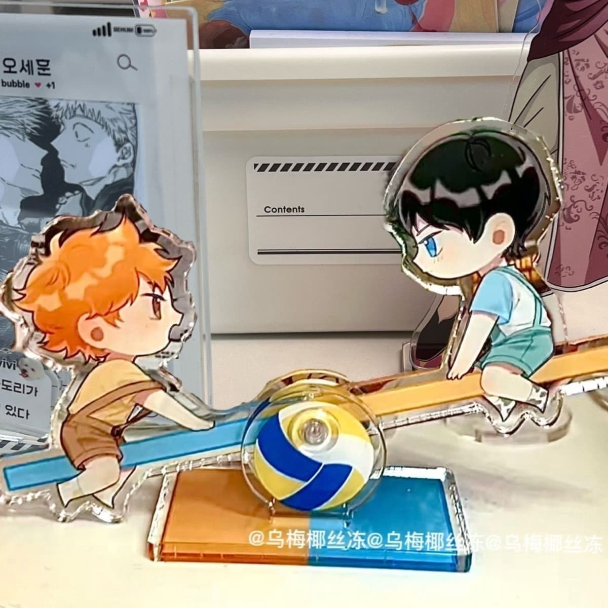 Volleyball Junior Seesaw and Crayon Shin-chan Seesaw Cute Acrylic Swinging 2D Gift