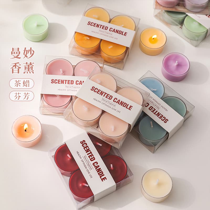 Handmade Round Small Tea Candles, Atmospheric Gifts, Creative Aromatherapy Candles, Wholesale Fragrance, High-End Wedding Souvenirs