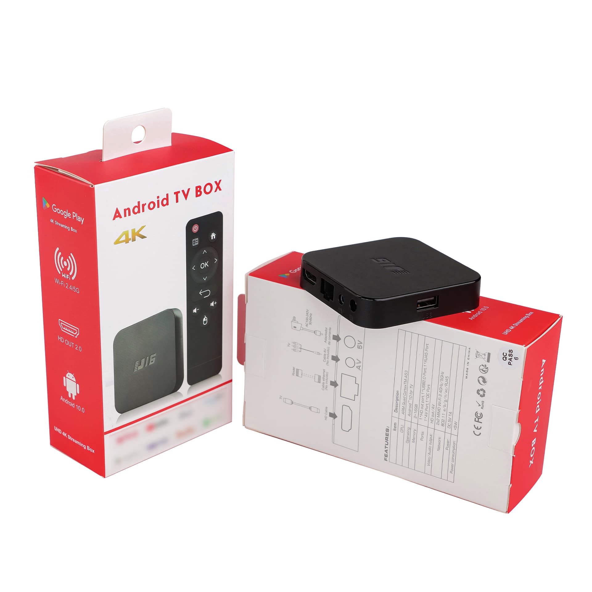 H313 S905W2 TV BOX HD Smart Network TV Box 2GB+16GB Android Set-Top Box U16