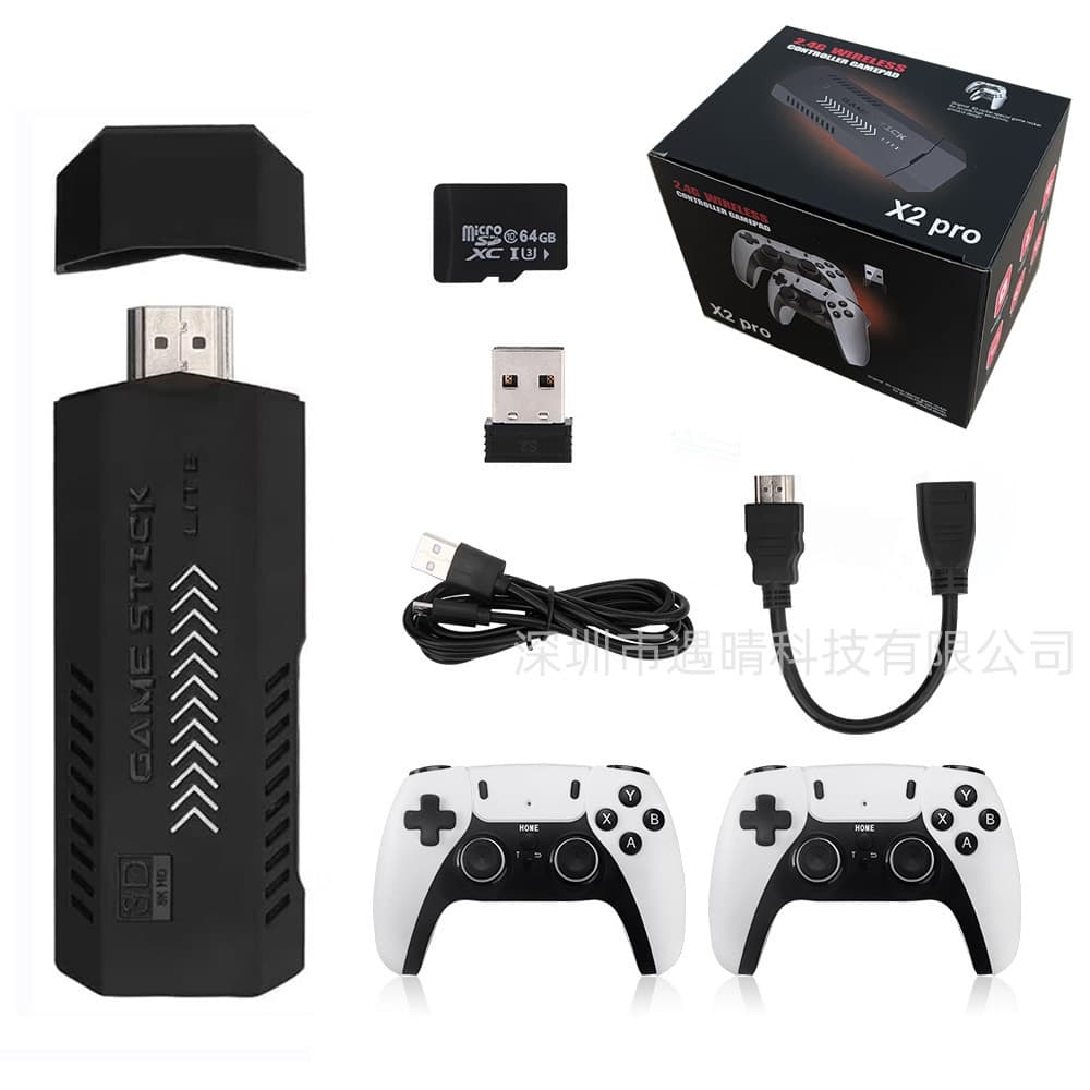 Cross-border X2PRO Game Console HD Home 3D Gaming Console 2.4G Wireless Retro HDMI TV PSP Game Console