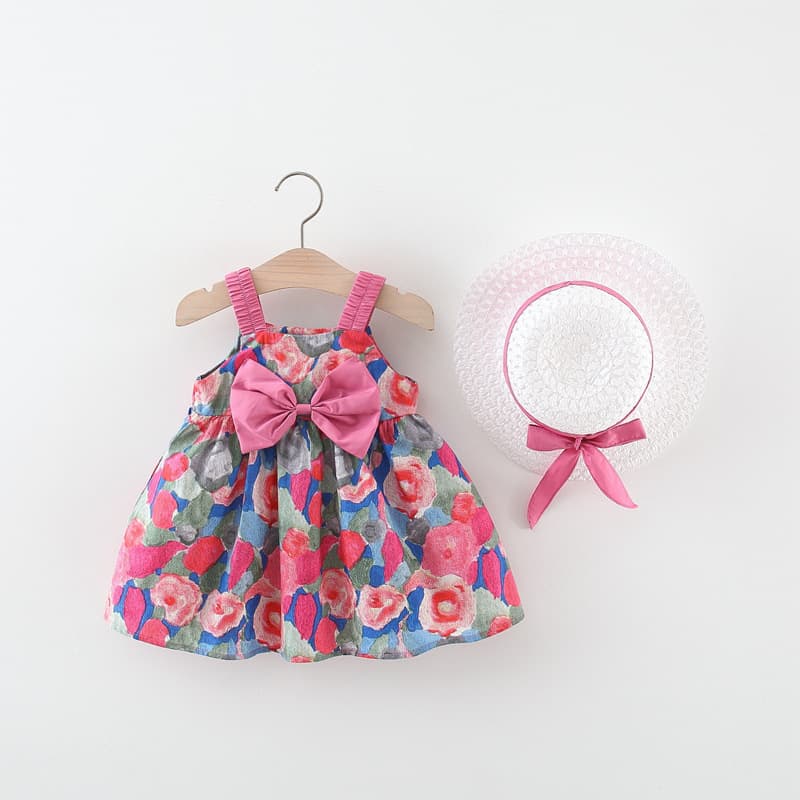 2024 Korean-style Baby Girl Dress Summer 2 Years Old 1 Year Old Strapless Infant Princess Cute Dress Size 3