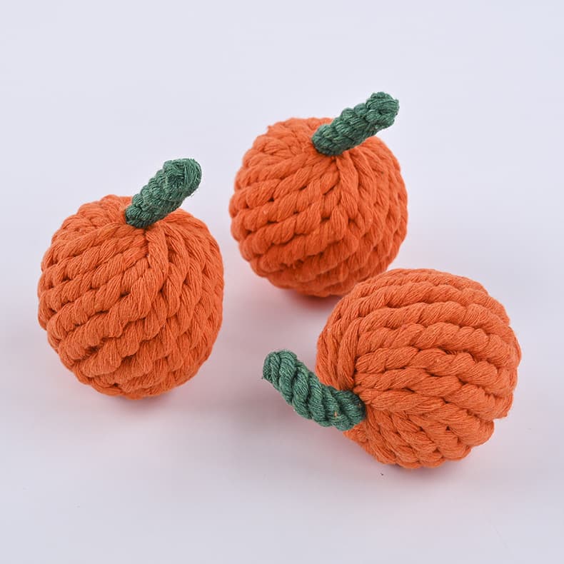 Factory Direct Supply Creative Handmade Orange Toy Fruit Toy Pet Dog Rope Toy Supplies
