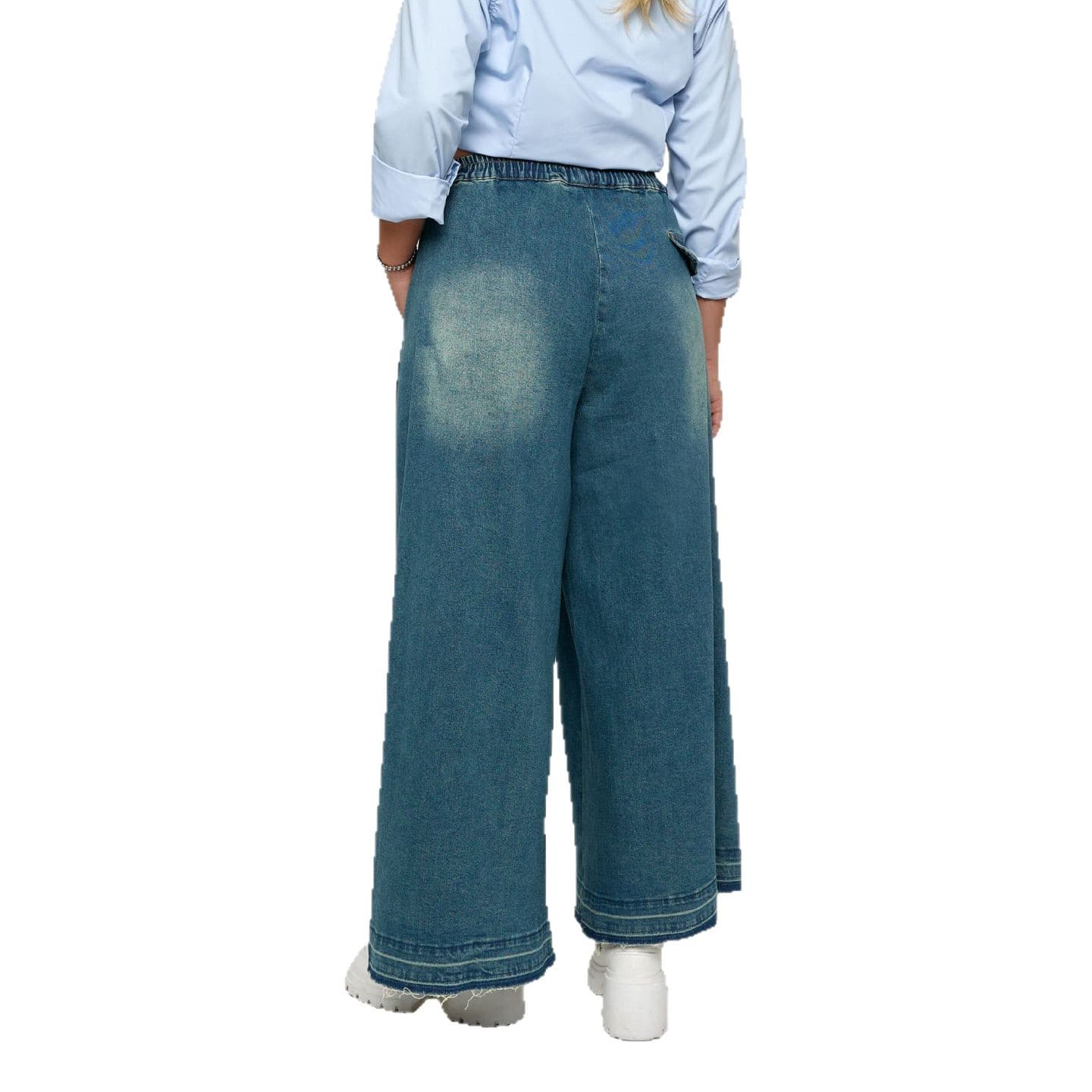 Cross-border Russia Ozon Retro American Drawstring Wide-Leg Jeans Women Loose Casual Pants Джинсы