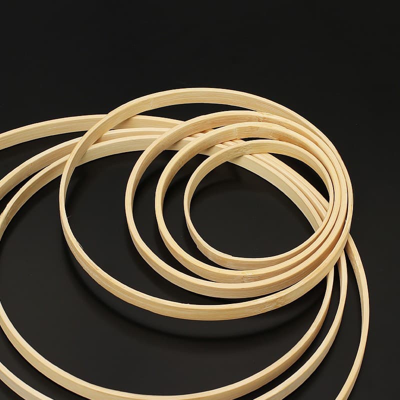 Rabbit Lantern Festival Light Bamboo Hoop Accessories, Bamboo Inner Hoop Wedding Venue Decoration Props, Dreamcatcher Frame