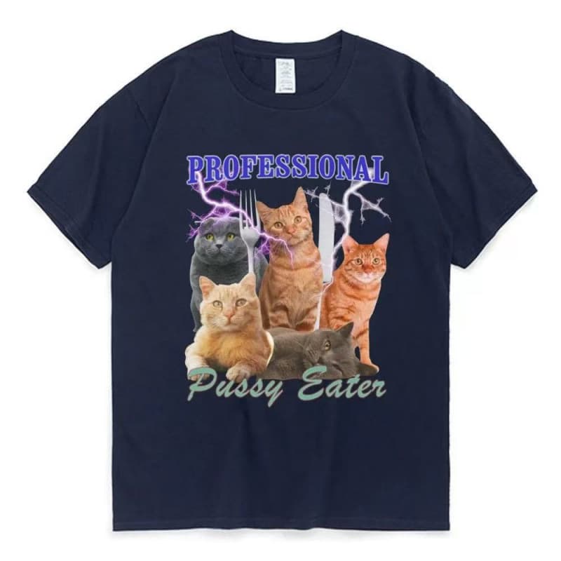 Guangzhou Yiyide Garment Factory Professional Pussy Eater Funny Cat Lover Short Sleeve