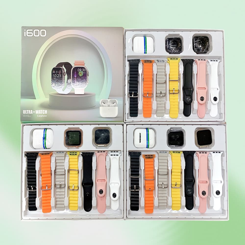 i600 Smart Watch 7-in-1 Set Multifunctional Bluetooth Call Heart Rate Pedometer Sports Watch Factory Silicone