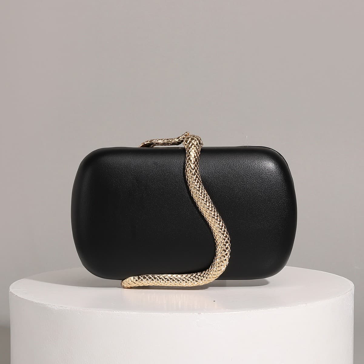 2026 New Snake-Shaped Metal PU Clutch Evening Bag, Fashionable and Elegant Evening Bag Suitable for Banquets, Parties, and Gowns