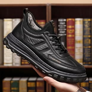 Winter New Men's Cotton Shoes Fleece-Lined Thick Snow Shoes Comfortable Warm Sports Casual Shoes Export Men's Shoes Wholesale