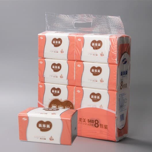 Meijia Mei Tissue 480 Sheets Bulk Large Size Household Napkins Four-Ply Toilet Paper Free Shipping