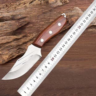 Outdoor Knife Camping Sharp Blade Slicing Knife Handle Meat Knife BBQ Knife Table Knife Multi-function Knife