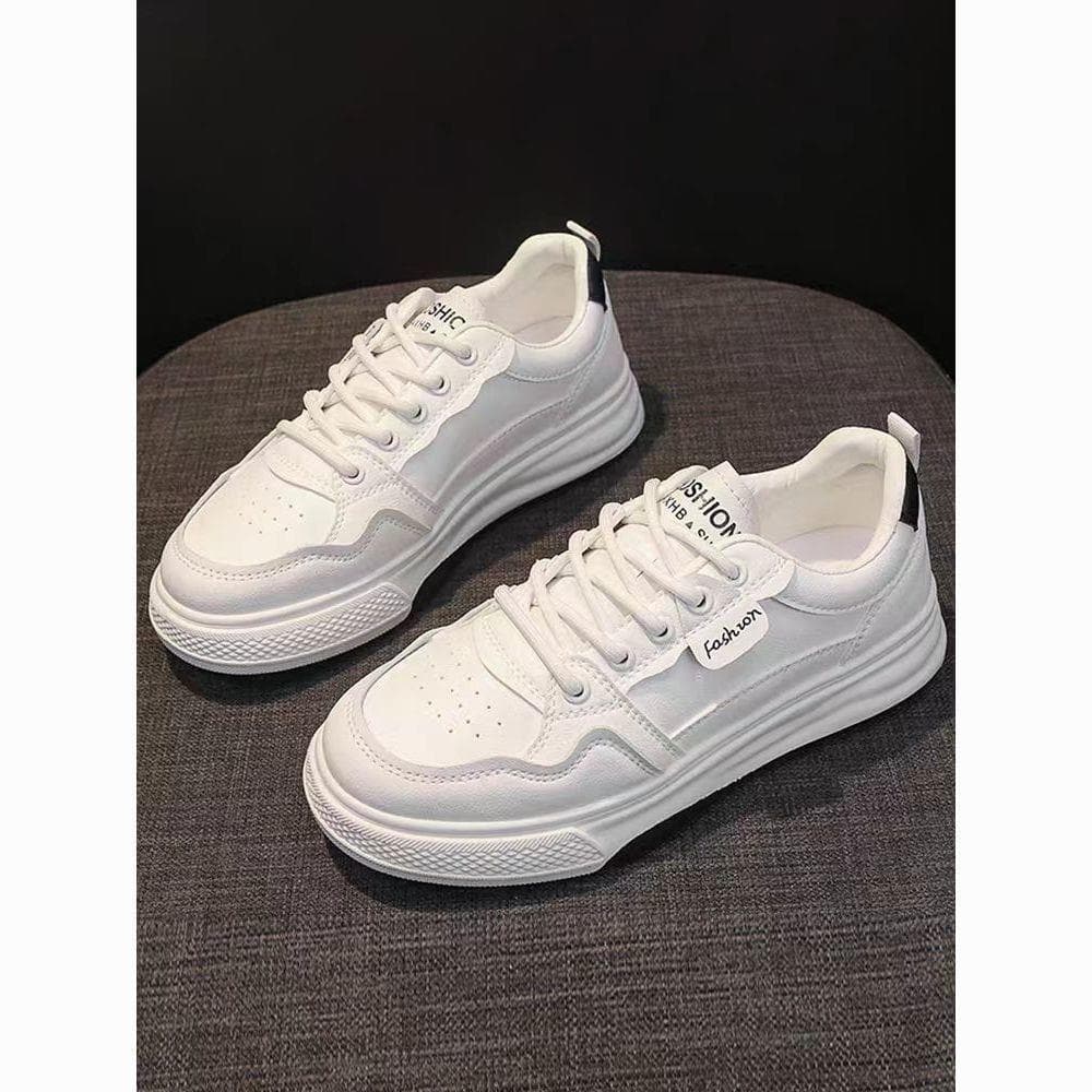 Women's White Casual Sneakers 2026 Spring/Autumn New Arrival Versatile Thick Sole Sports Shoes