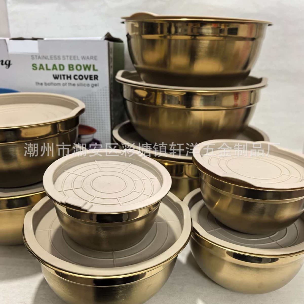 Stainless Steel Salad Bowl, Meal Prep Container Food Storage Bowl, Kitchen Egg Beating Salad Fruit Snack Soup Bowl