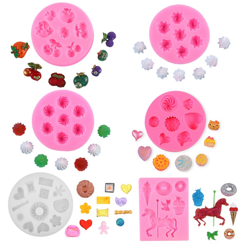 diy mini donut cream cookies silicone mold fondant cake plaster decoration diy plaster clay