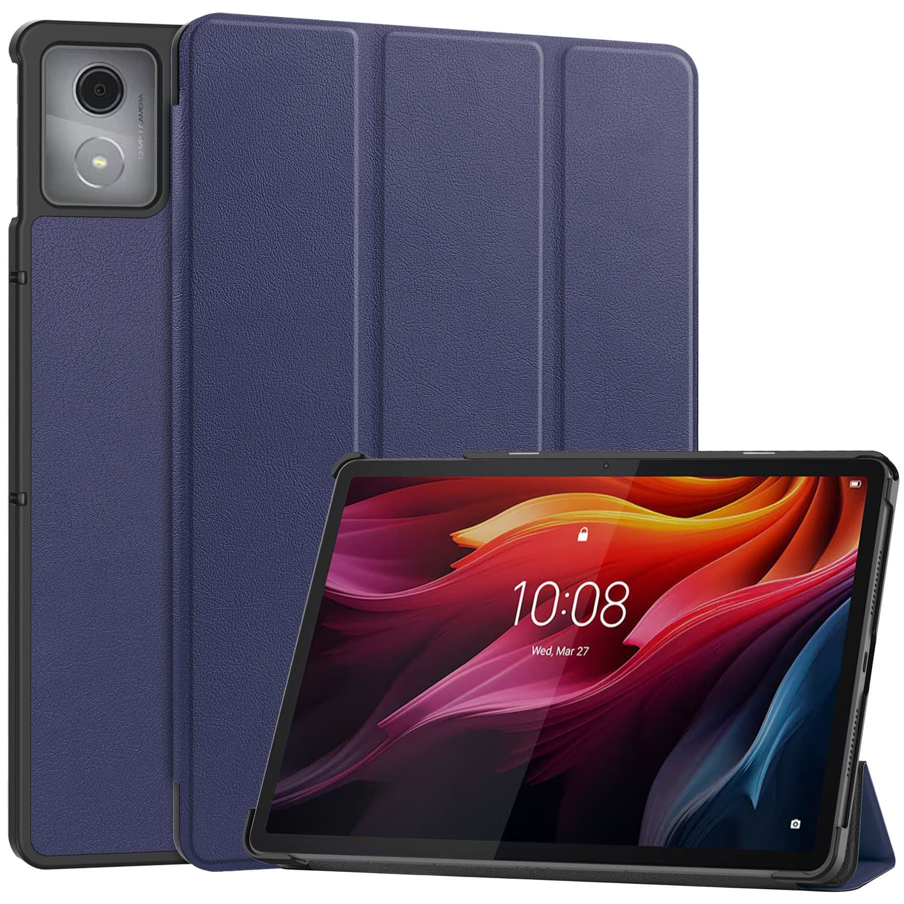 Compatible with Lenovo Tab K11 Plus 11.45-inch Tablet Case 2024 Model Lenovo Solid Color Leather Cover