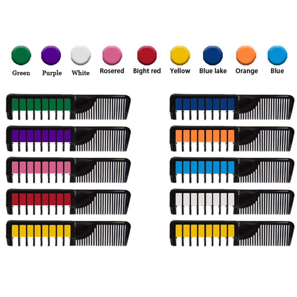 OHICO Amazon Single Hair Brush, 10-Color Mini Hair Styling Wand for Highlights, Cross-Border Dual-Head Comb Brush