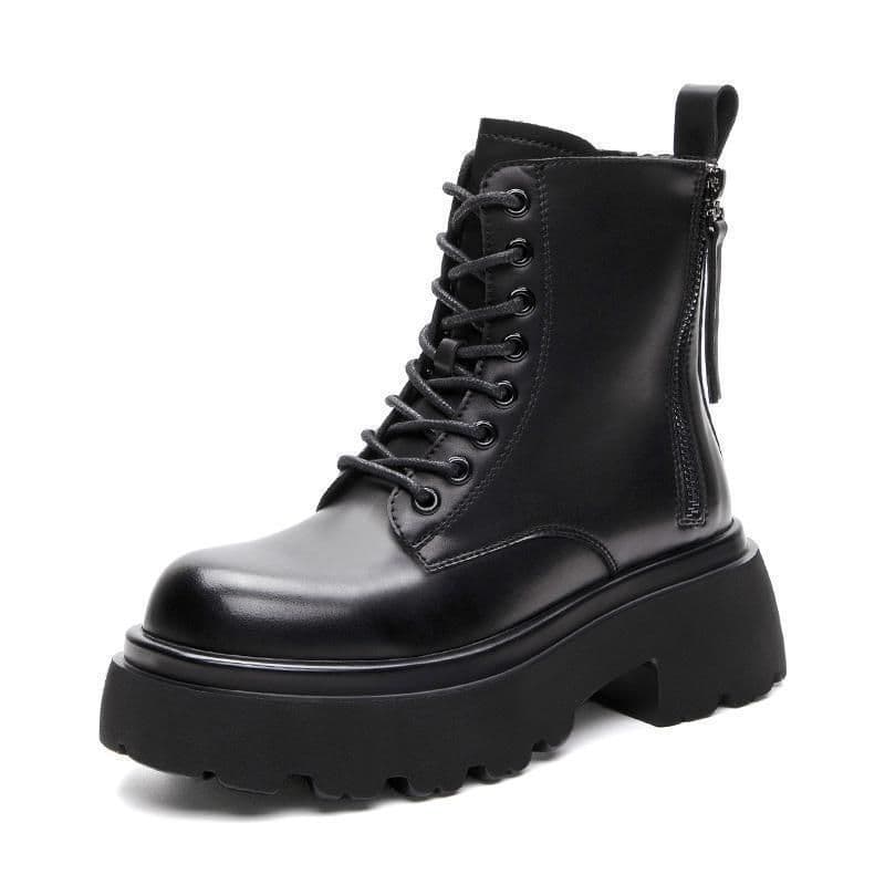Brand Discontinued Chunky Sole Martin Boots Women 2024 New Fall Winter Warm Lined Cotton Shoes Ins Street Style Short Boots