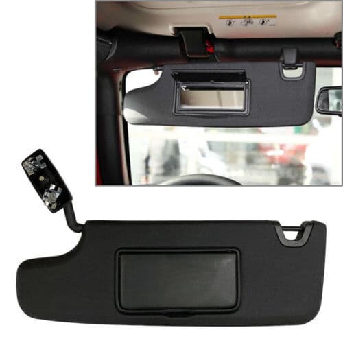 The black sun visor on the left is for Jeep Wrangler JK 2007 - 2017 6CJ07DX9AA