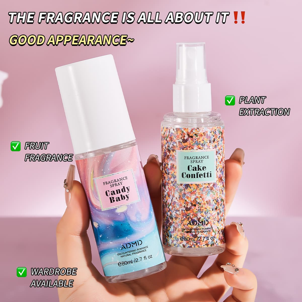 Cross-border Exclusive ADMD Fragrance Spray, Light Scent, Long-lasting, Alcohol-free, Non-irritating, Niche Portable Fragrance Spray