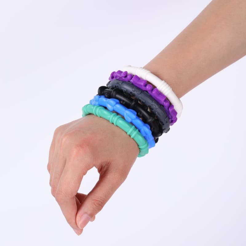 ADHD Focus Enhancement Stress Relief Silicone Wristband Anti-Distraction Anxiety Relief Wristband Set