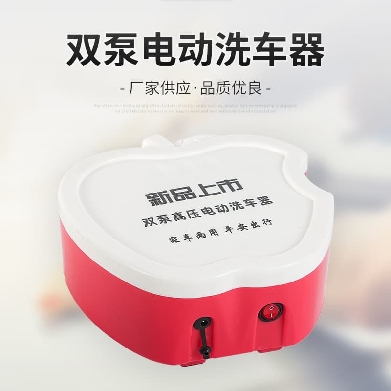 Chezhiyuan 12V Dual Pump Electric Car Washer Portable High Pressure Car Washer Home and Car Dual Use Car Brush