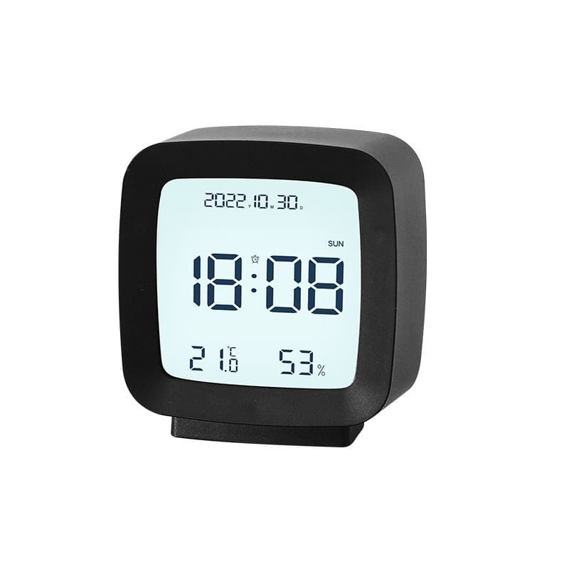 2023 New Voice Controlled Electronic Clock Simple Clock Compact and Convenient Alarm Clock Children and Students Bedside Clock Temperature and Humidity Clock