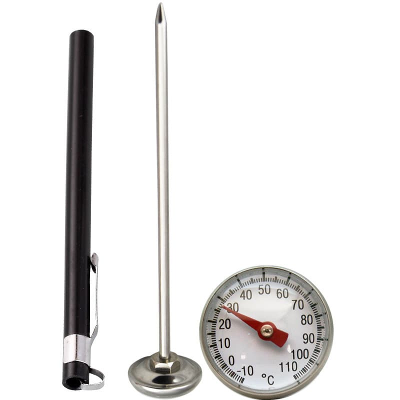 KT Coffee & Milk Thermometer, Household Kitchen Stainless Steel Probe Type Water Thermometer, Indoor Food Temperature