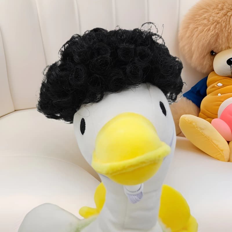 Cross-border Pet Wig Long Curly Judge Wig Headpiece Funny Cute Fashion Wig Cap