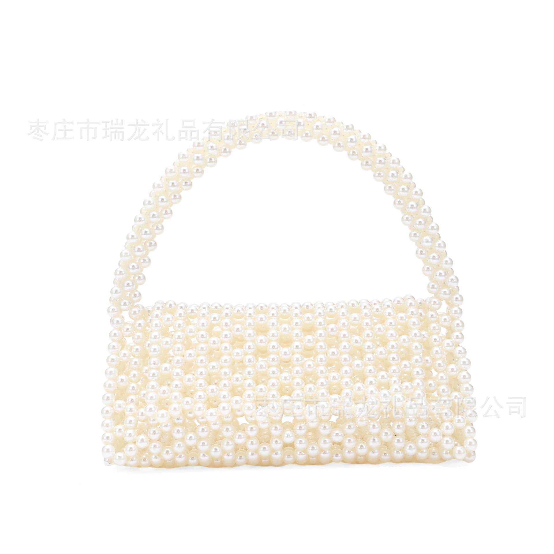 2025 New Beaded Handbag Niche Design Handwoven Bag Cross-border Women's Tote