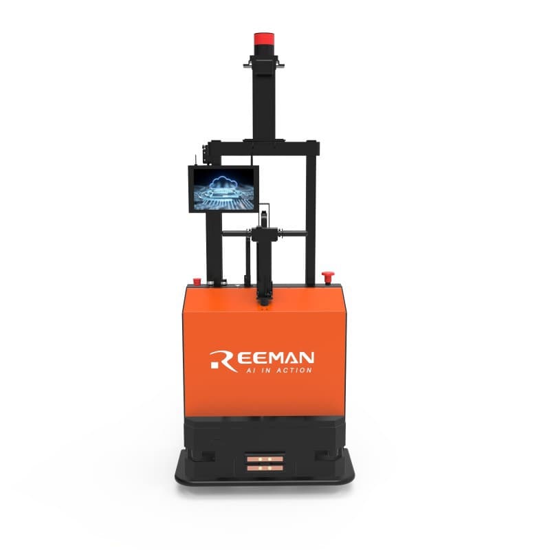 Ruiman intelligent unmanned forklift stacker, 1T electric small lifting and transport vehicle for factory/warehouse