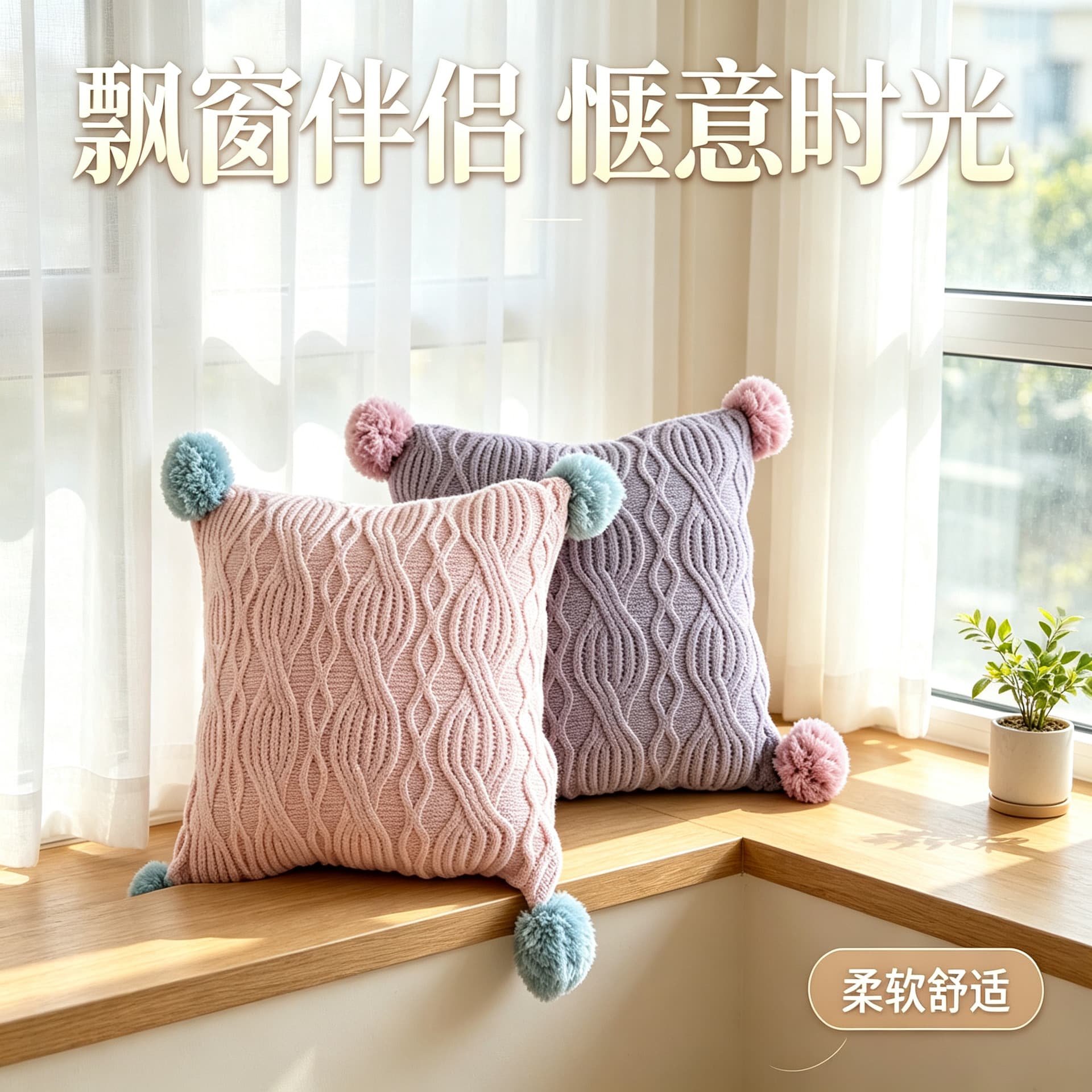 New sofa cushion cover, bedside living room sofa backrest pillow, homestay decorative pillow, light luxury knitted pillowcase