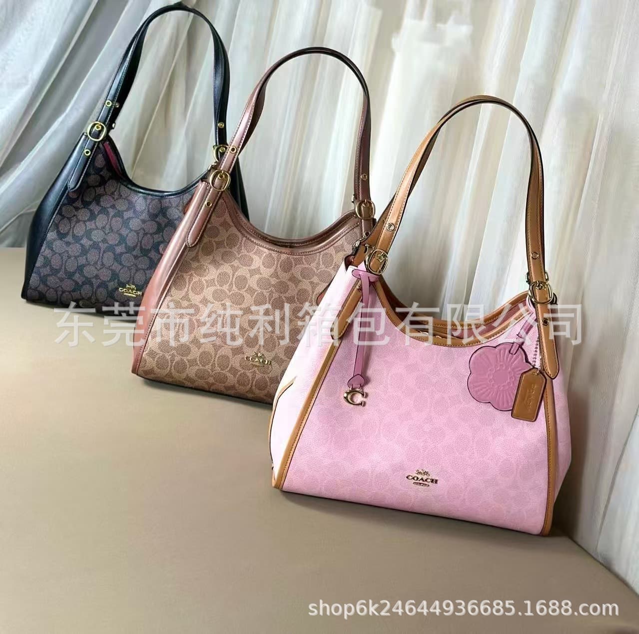 2026 New Original Quality Coach Women's Bag Erin Genuine Leather PVC Classic Fashion Monogram Shoulder Fish Mouth Underarm Bag