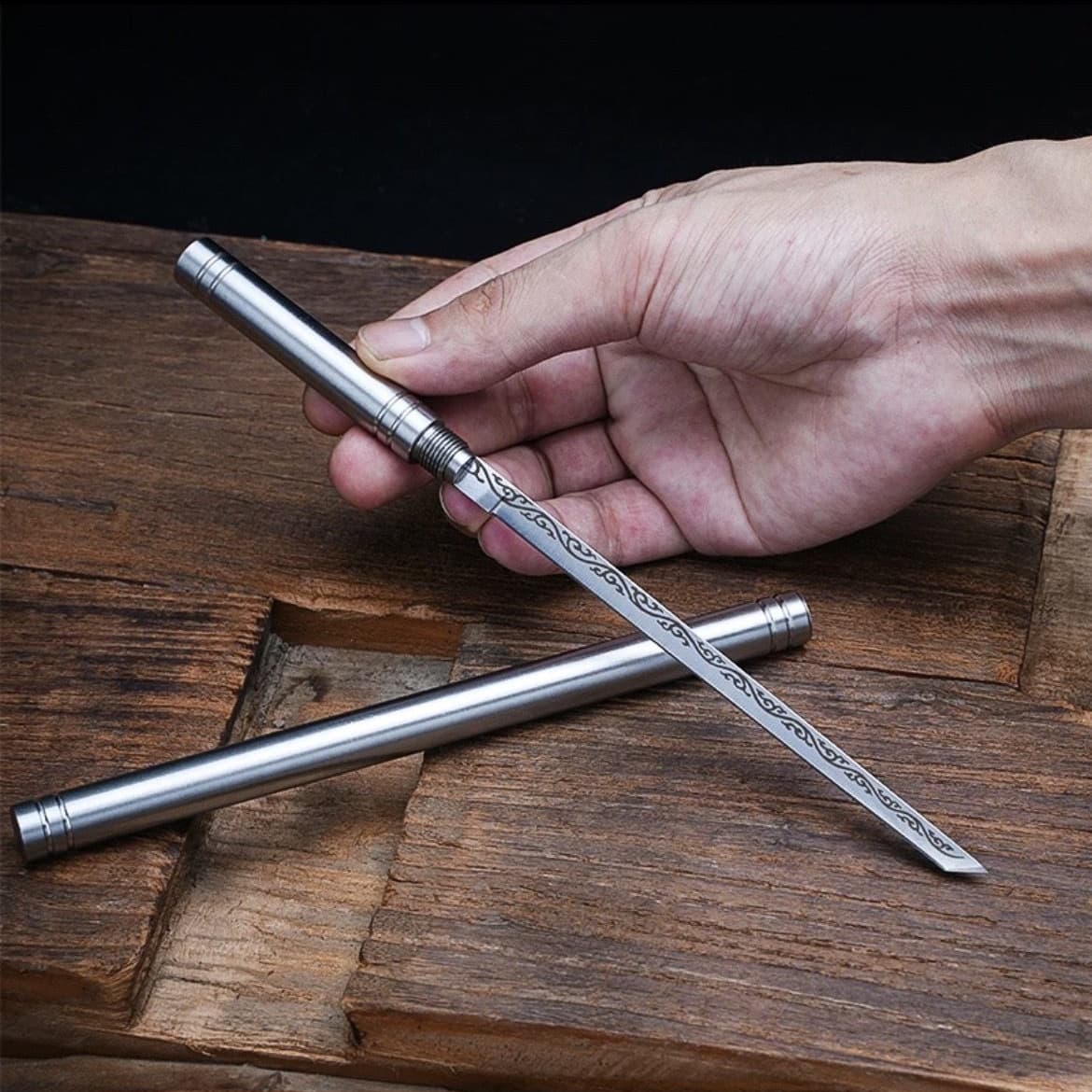 Overlord Stick Mini Stainless Steel Home Fruit Peeler, Camping Portable Stick-style Tea Knife, Creative Small Straight Knife