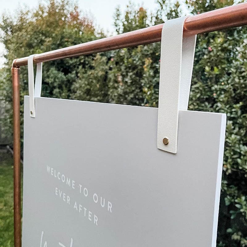 Party Banners, Wedding Sign Hanging Straps, Event Display Sign Holders with Leather Lanyards