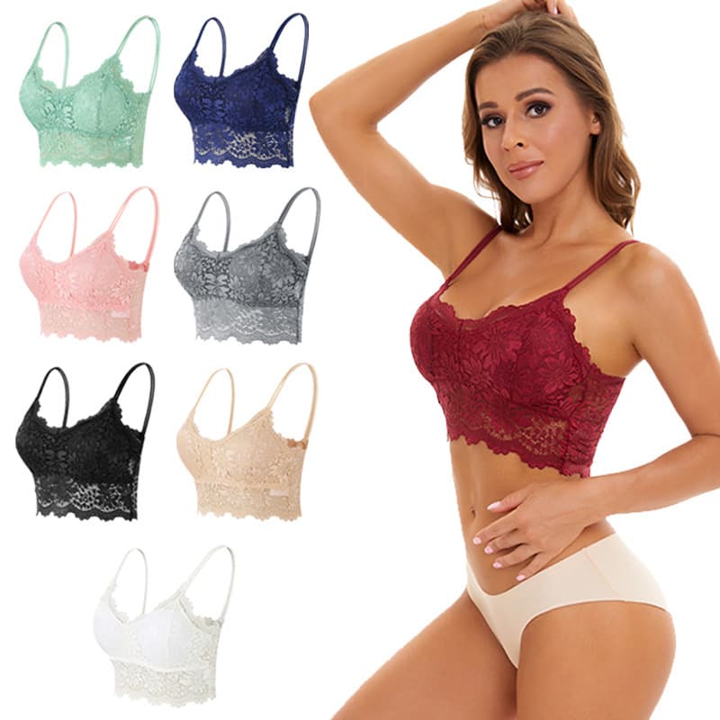 Plus Size Cross-Border Anti-Flash Lace Beauty Back Camisole Women's Bra Amazon Tube Top Vest
