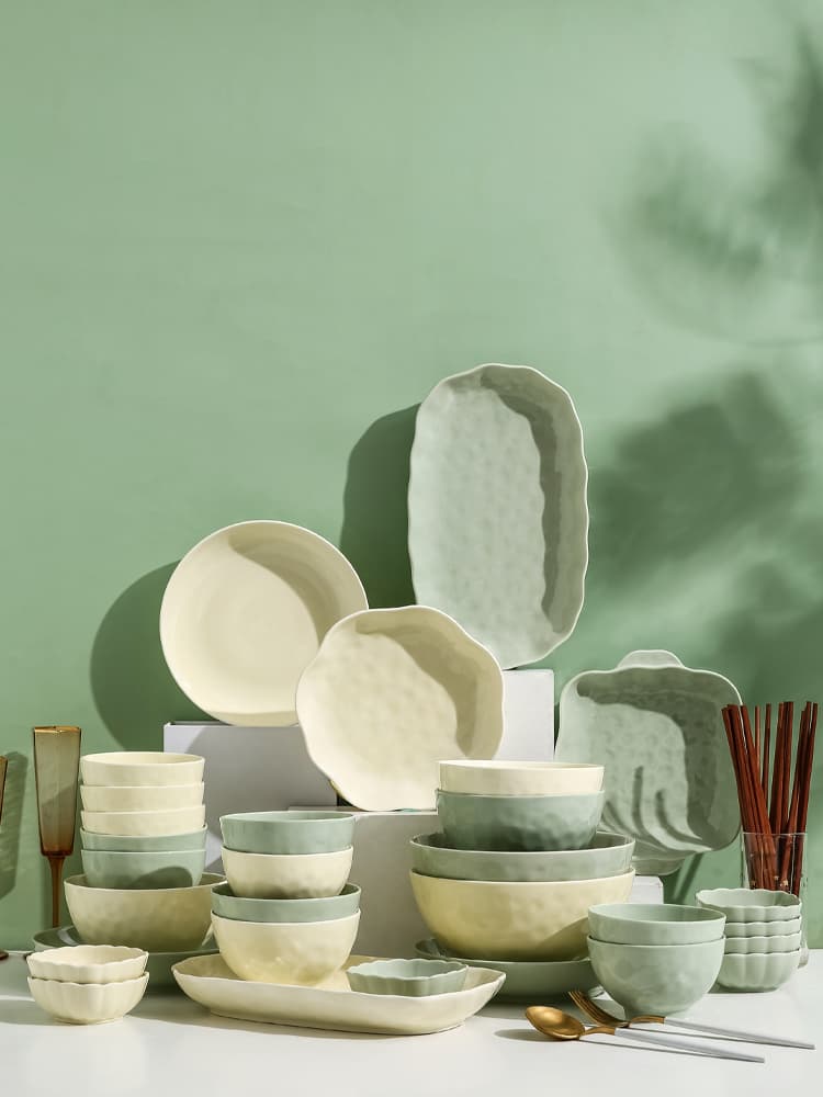 French Cream Style Ceramic Fish Plate, Home Use Steamed Fish Dish, Rectangular Large Serving Plate, Deep Plate