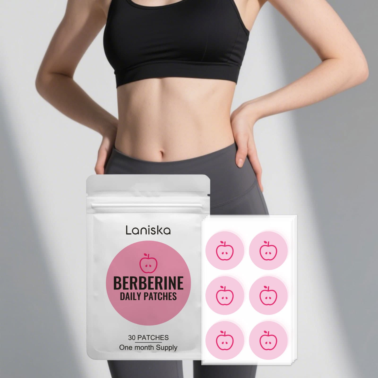LANISKA Berberine Support Patch Comfortable Care Gentle Skin-Friendly Lightweight Breathable Body Daily Care