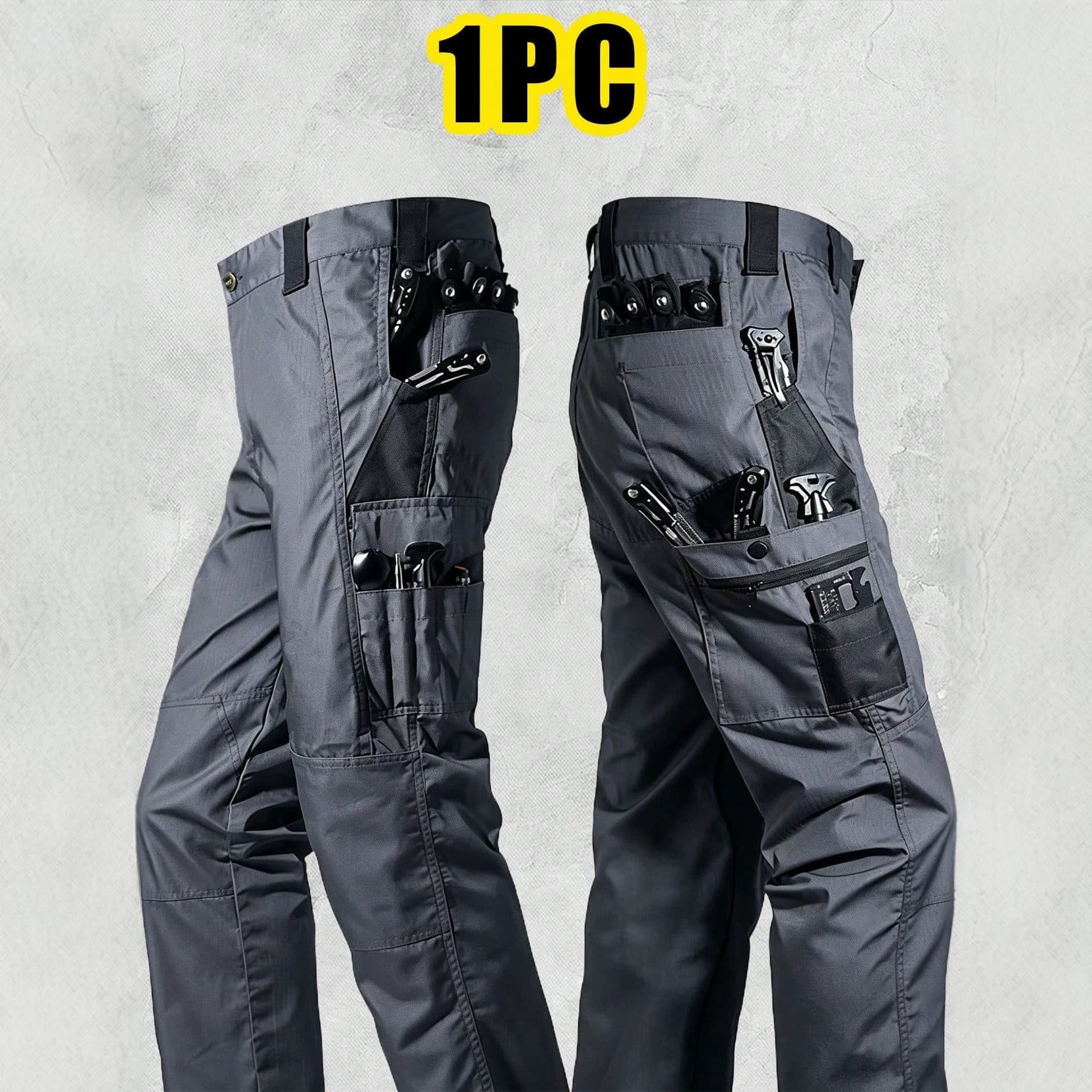 Amazon 2026 Summer Men's Straight Multi-Pocket Wear-Resistant Casual Pants Piushuai Street Overalls Wholesale