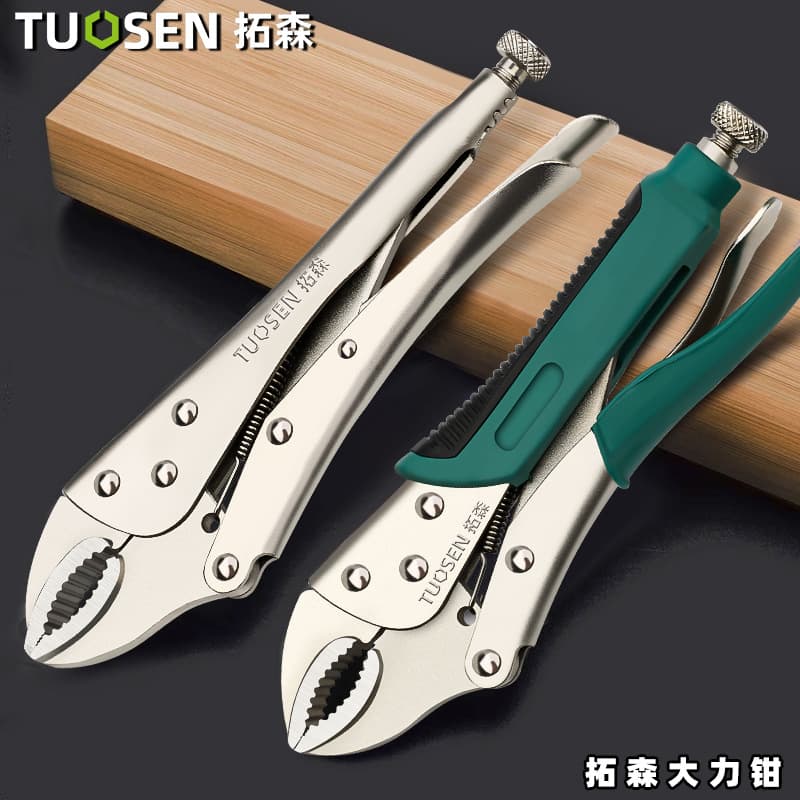 Tuosen Hardware Tools Round Nose Locking Pliers Welding Fixed Pliers 10-Inch Locking Pliers Round Nose Locking Pliers Tool